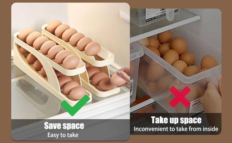 Egg Holder, 2-Tier Egg Dispenser, Egg Storage Container for Refrigerator (Random Color, 1 Piece) - Image 4