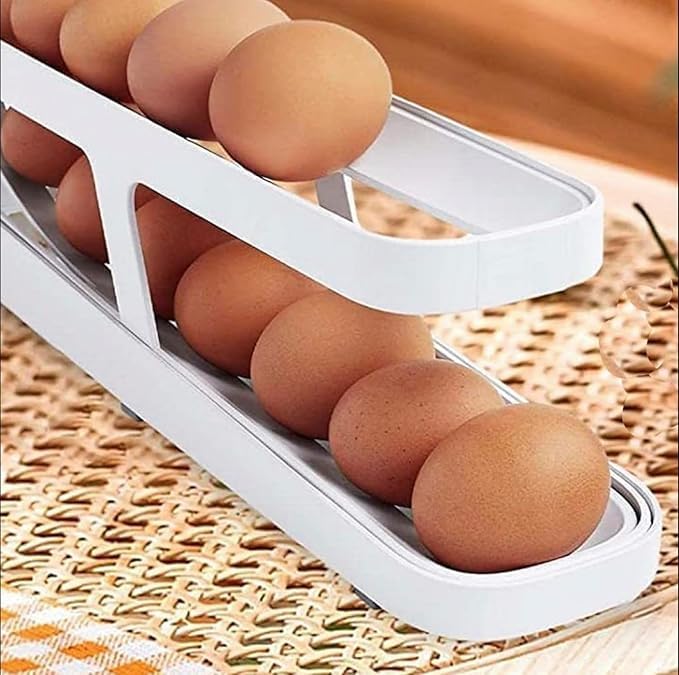 Egg Holder, 2-Tier Egg Dispenser, Egg Storage Container for Refrigerator (Random Color, 1 Piece) - Image 1