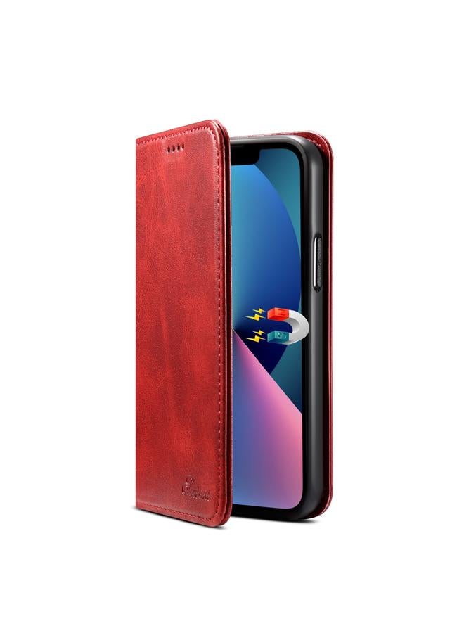 Zaboon Case For iPhone 13 Calf Texture Horizontal Flip Leather Case with Holder & Card Slots & Wallet - Image 3