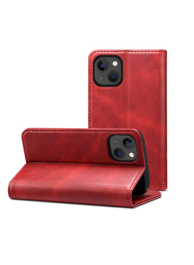 Zaboon Case For iPhone 13 Calf Texture Horizontal Flip Leather Case with Holder & Card Slots & Wallet - Image 1