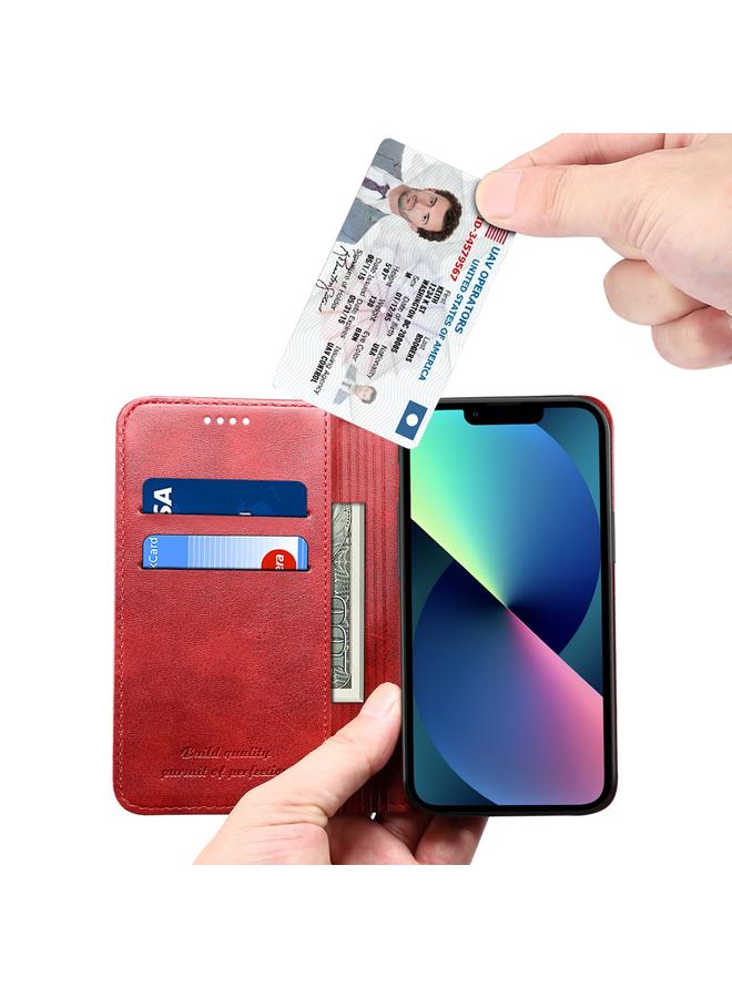 Zaboon Case For iPhone 13 Calf Texture Horizontal Flip Leather Case with Holder & Card Slots & Wallet - Image 4