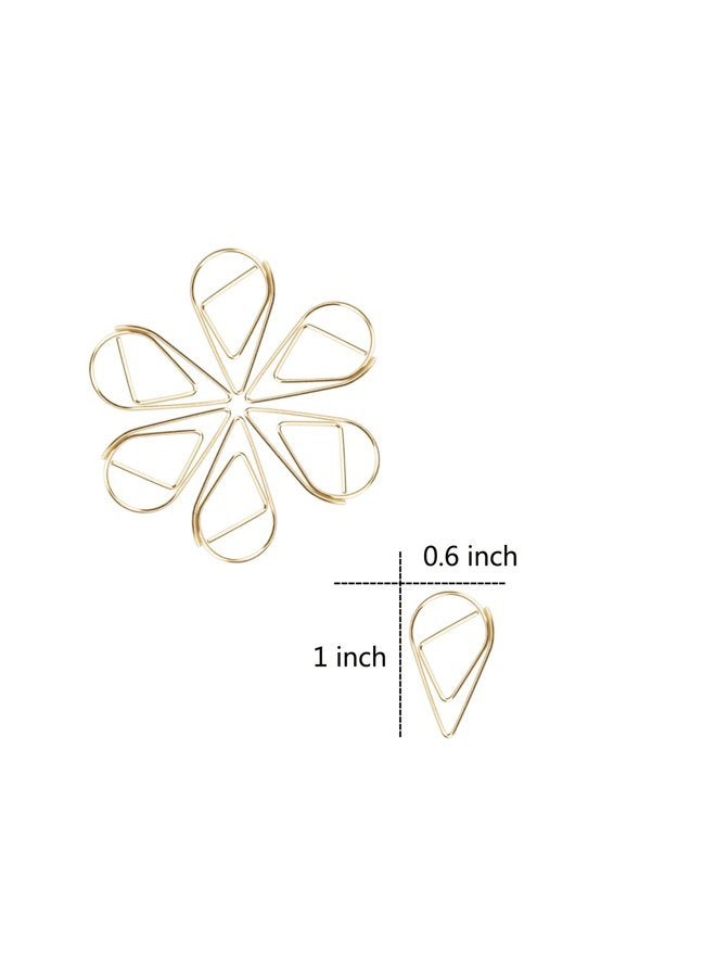 VENCINK 300 Pieces Gold Cute Paper Clips Smooth Stainless Steel Drop-Shaped Wire Small Paperclips for Office Supplies Girls Kids School Students Paper Document Organizing by - Image 5
