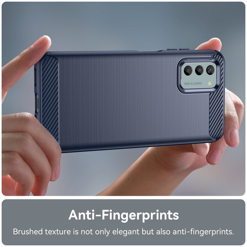 HuHa Case Cover For Nokia G42 Carbon Fiber Brushed Texture TPU Phone Case(Blue) - Image 5
