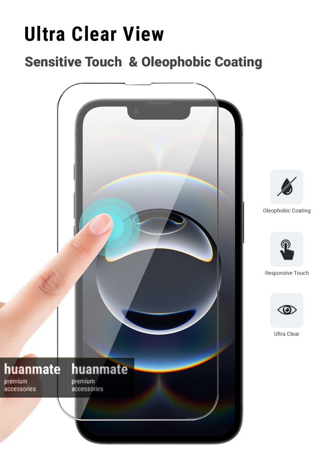 هووانميت واقي شاشة لهاتف أبل آيفون 16 إي - زجاج مقسى، شفافية عالية، لمسة رقيقة، مضاد للانفجار، حواف مقوسة ناعمة، سهل التركيب، واقي شاشة لهاتف أبل آيفون 16 إي - Image 4