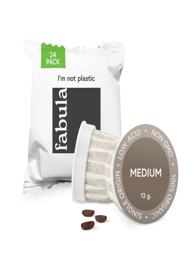 Fabula USDA Organic Coffee Pods for Keurig, Keurig 2 Machines, Medium Roast, Low Acid Coffee K-Cups, 24 Ct, Single Origin - Mold Free - Fair Trade - Non-GMO Kcups, Compostable, Biodegradable - Image 1
