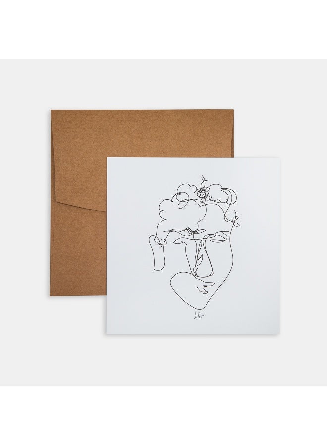 PK Design Line Drawings Man 1 Mini Poster - Image 1