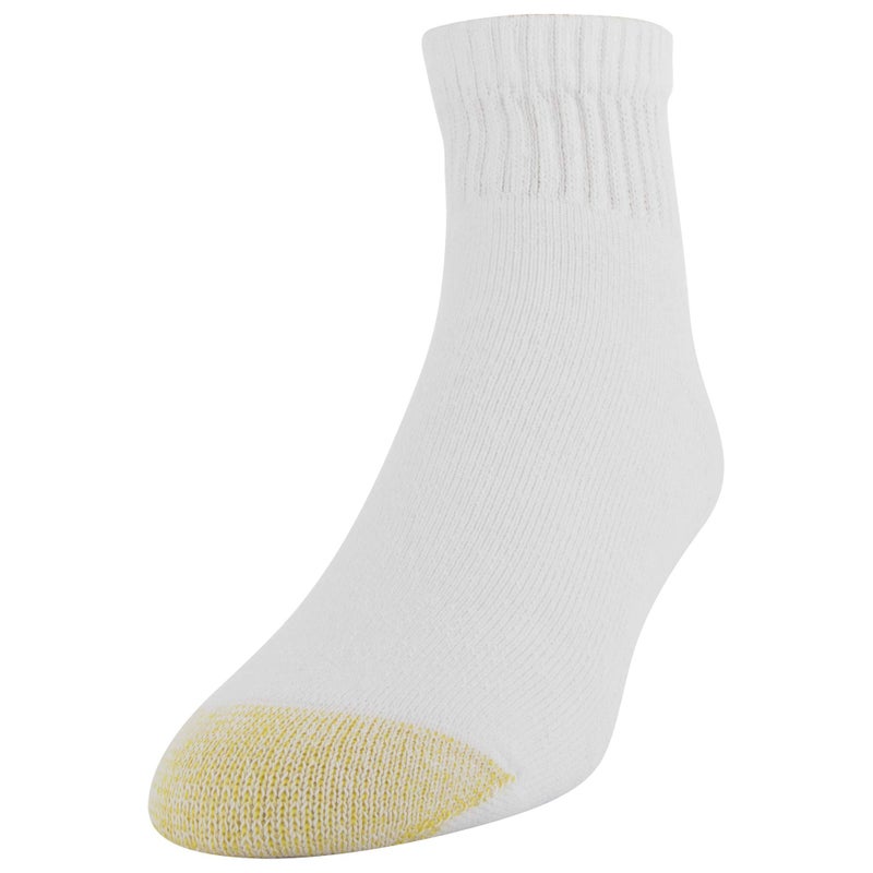 GOLDTOE Men's 656P Cotton Ankle Athletic Socks, Multipairs, White (12-Pairs), Large - Image 3
