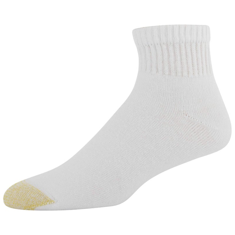 GOLDTOE Men's 656P Cotton Ankle Athletic Socks, Multipairs, White (12-Pairs), Large - Image 4