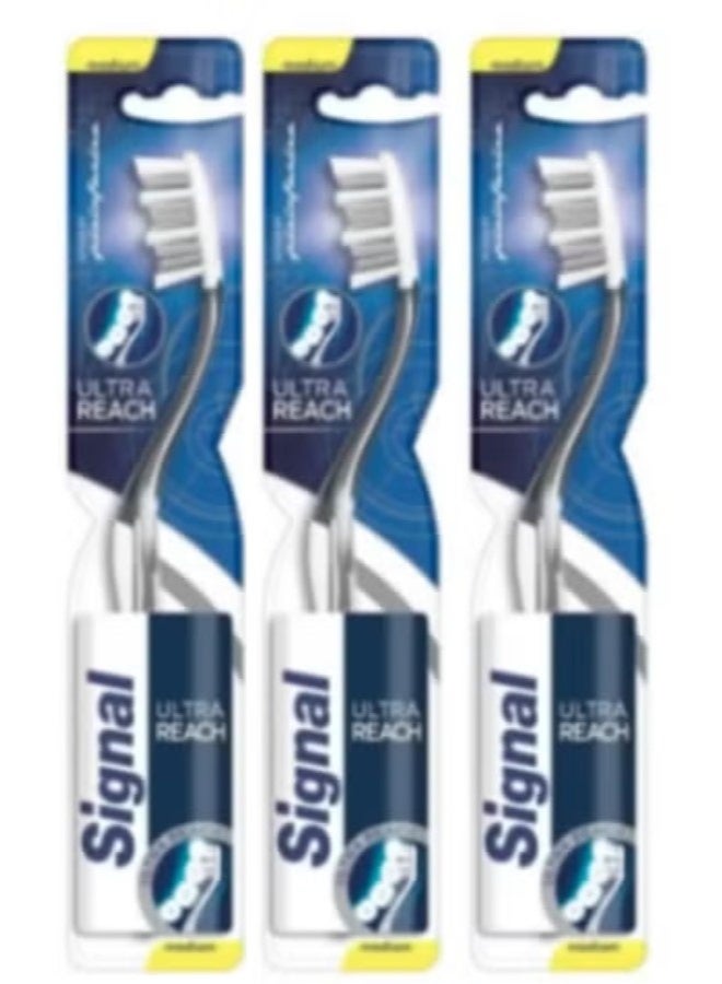 سيجنال مجموعة من 3 قطع فرشاة أسنان ألترا ريتش متوسطة متعددة الألوان - Image 1