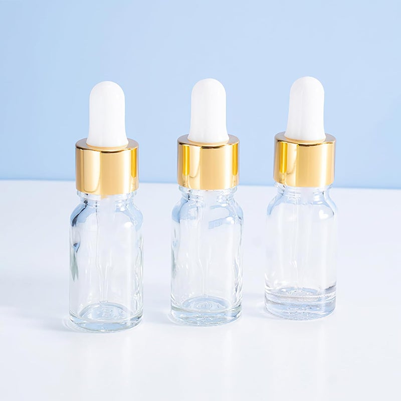 Kingrol 40 Pack 10ml Clear Glass Dropper Bottles, Tincture Bottles, Empty Bottles with dropper for Essential Oils, Perfumes, Aromatherapy, Chemistry Lab Chemicals - Image 5