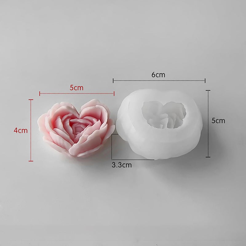 ESEENS 2 Pack Flower Mold 3D Flower Candle - Resin Casting Silicone Molds for Home Decor & Candle Making Wave Spiral Mold - Image 5