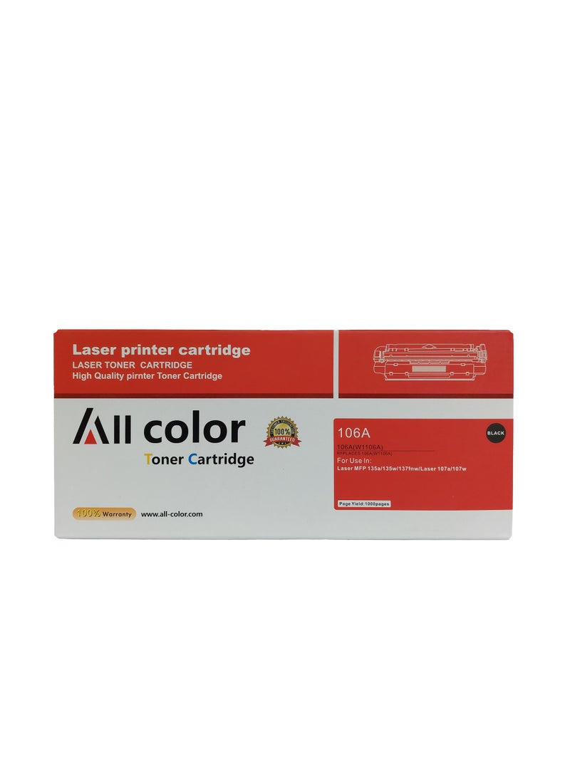 ALL COLOR Compatible 106 106A Toner W1106A Black Toner Cartridges for hp Laser MFP 135a 135fnw 35w 135ag 135r 135wg 137fnw 137fwg 106A Toner Cartridge For Laser 107 MFP135 MFP137 Black. - Image 5