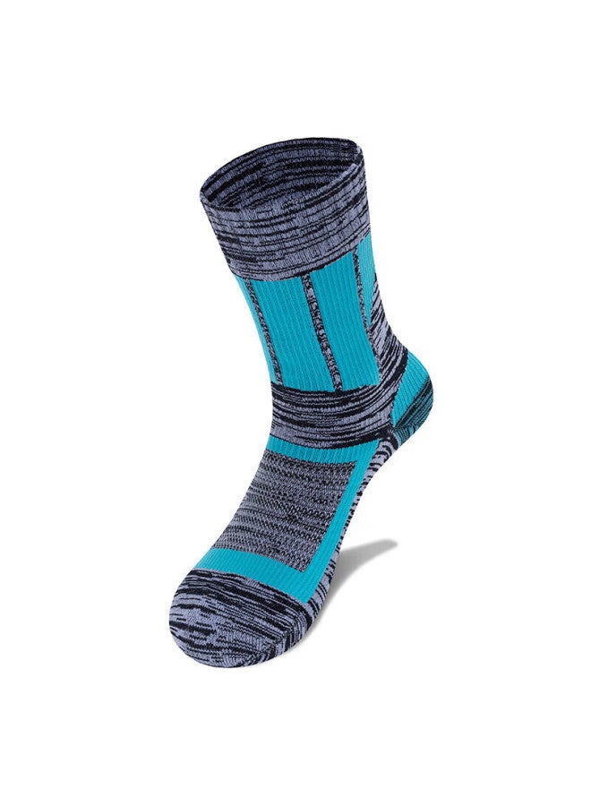 Tfo Event-level Outdoor Waterproof Socks Trail Running Non-slip Hiking Mountaineering Socks A254 Women's Blue S - Image 4
