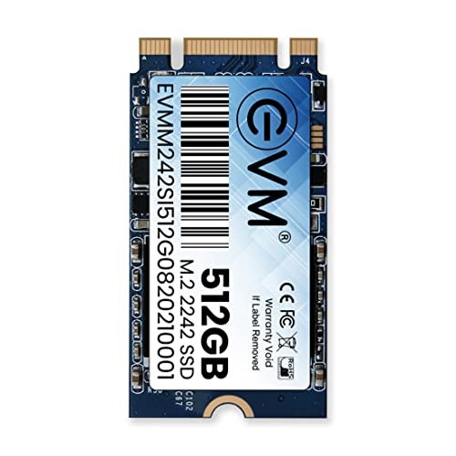 EVM 512GB M.2 SATA III SSD 2242 | Internal Solid State Drive | 520MB/s Read | 460MB/s Write | High Performance Storage | Shock Resistant | Laptop & Desktop Compatible | 5 Year Warranty (EVMM242/512GB) - Image 1