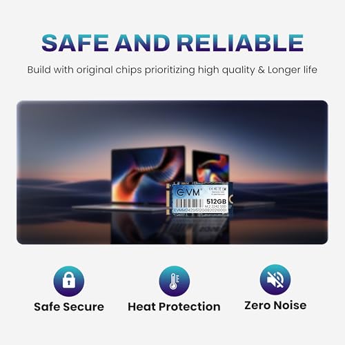 EVM 512GB M.2 SATA III SSD 2242 | Internal Solid State Drive | 520MB/s Read | 460MB/s Write | High Performance Storage | Shock Resistant | Laptop & Desktop Compatible | 5 Year Warranty (EVMM242/512GB) - Image 4