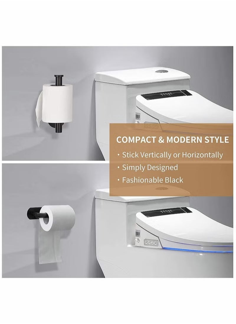 Generic - Stainless Steel Toilet Paper Holder Wall Mount Self Adhesive Bathroom Paper Towel Roll Holder for Home and Kitchen - Image 1