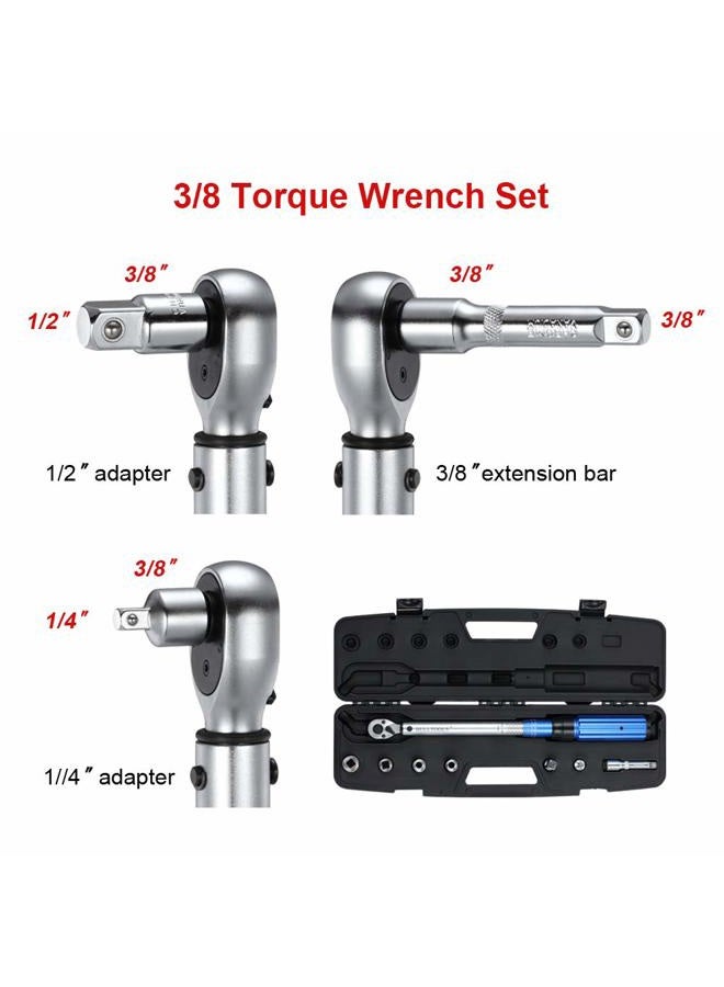 BULLTOOLS 3/8-inch Drive Dual-Direction Click Torque Wrench Set 90-tooth High Accuracy Torque Wrench with Buckle (10-100ft.lb/20-135Nm) - Image 5