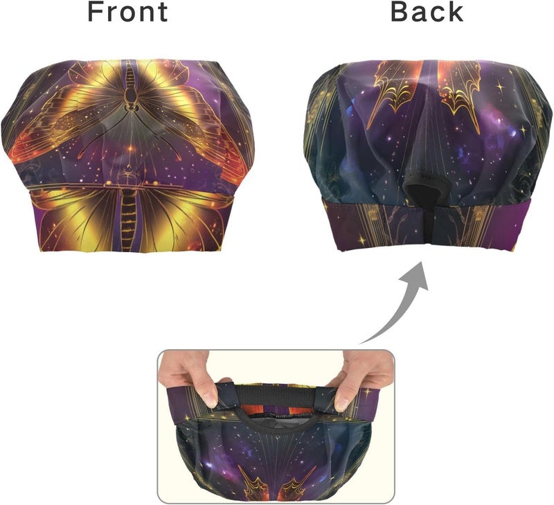 Kids Chef Set Multi-use Butterfly Tarot Kids Apron Chef Hat Set for Children 3-12 Years Old - Image 2