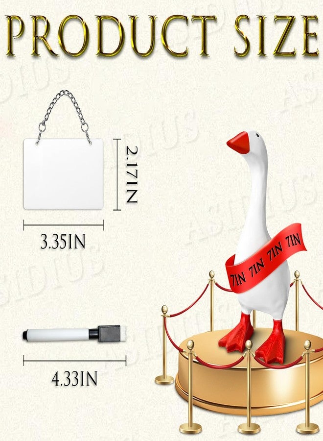 Asidius Mini Desk Goose 7 Inch Desk Goose, Desktop Goose with Acrylic Sheet & Magnetic Marker, Office Desk Decor Table Decorations Goose Decor for Goose Gifts Office Gifts (Complete Set) - Image 2