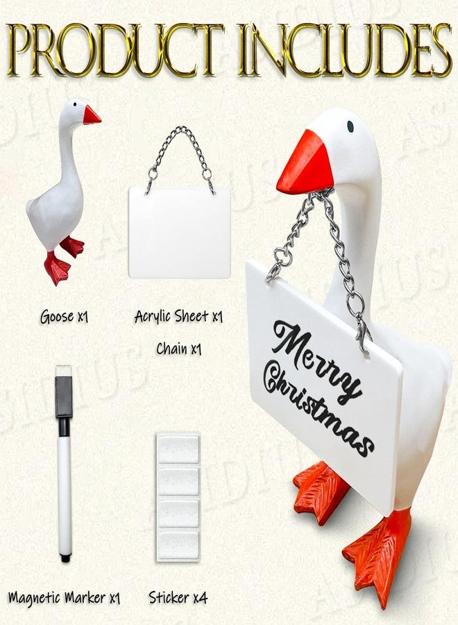Asidius Mini Desk Goose 7 Inch Desk Goose, Desktop Goose with Acrylic Sheet & Magnetic Marker, Office Desk Decor Table Decorations Goose Decor for Goose Gifts Office Gifts (Complete Set) - Image 4