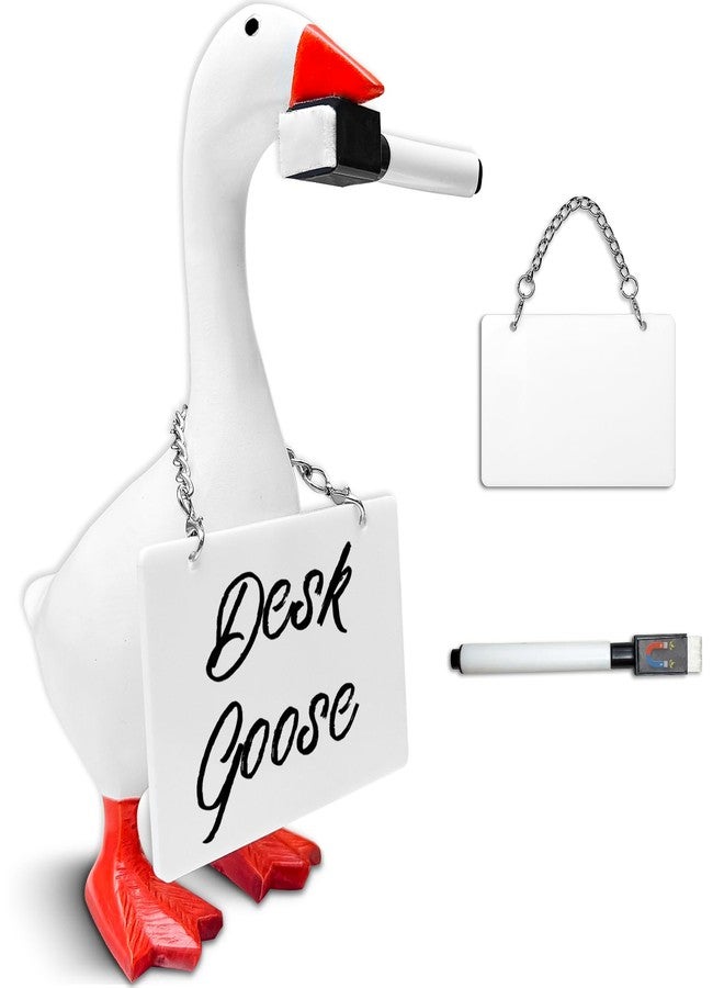 Asidius Mini Desk Goose 7 Inch Desk Goose, Desktop Goose with Acrylic Sheet & Magnetic Marker, Office Desk Decor Table Decorations Goose Decor for Goose Gifts Office Gifts (Complete Set) - Image 1