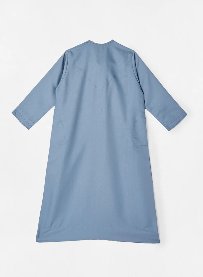 بيت الكندورة كاندوره  سادة  رقبة مستديرة أكمام طويلة