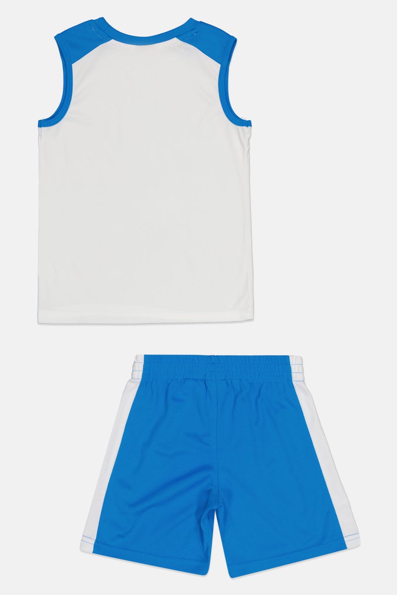 PUMA ملابس رياضية للأطفال الأولاد 2 قطعة تناسب بلا أكمام مجموعة علوية وسفلية، متعددة الألوان - Image 3