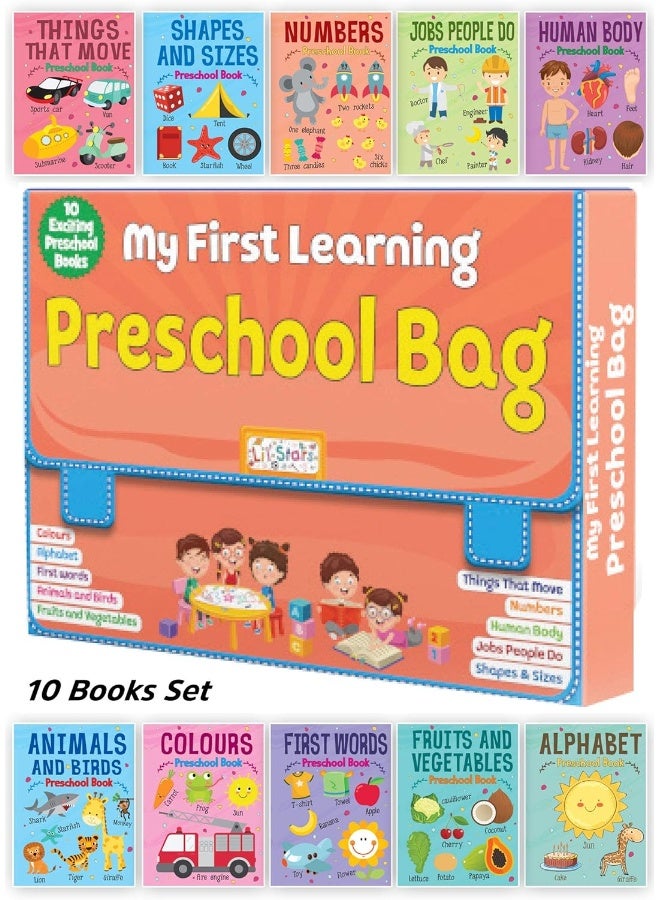 Pegasus My First Learning Preschool Bag with Exciting Preschool Books Product Bundle (Set of 10) - Image 1