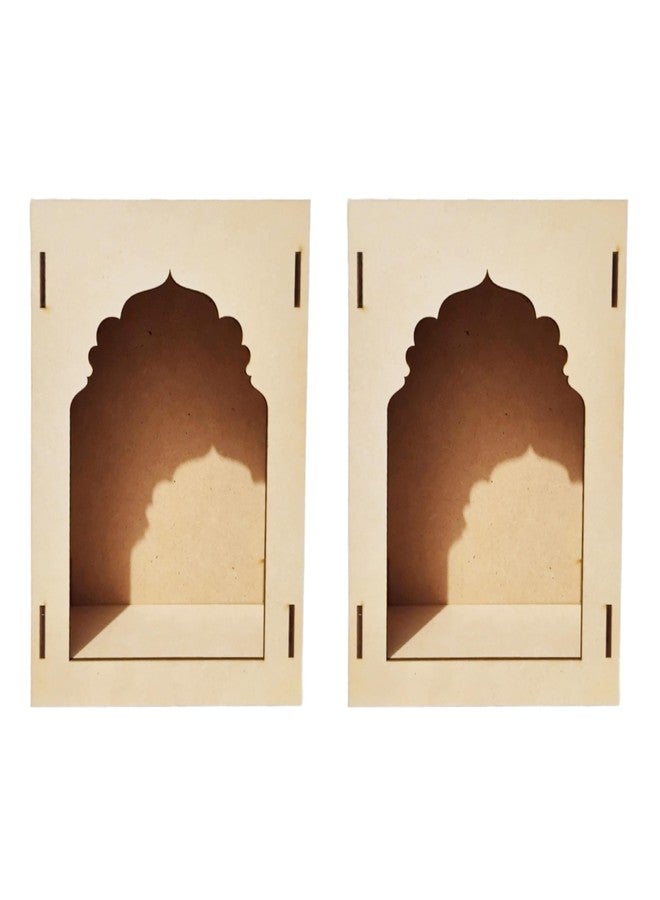 LET'S DIY Plain Jharokha MDF Cutout Box | DIY Art & Craft Kit | Wall Hanging Decor | Festival Gift | Wedding Decoration | Customizable Creative Craft Project - Image 1