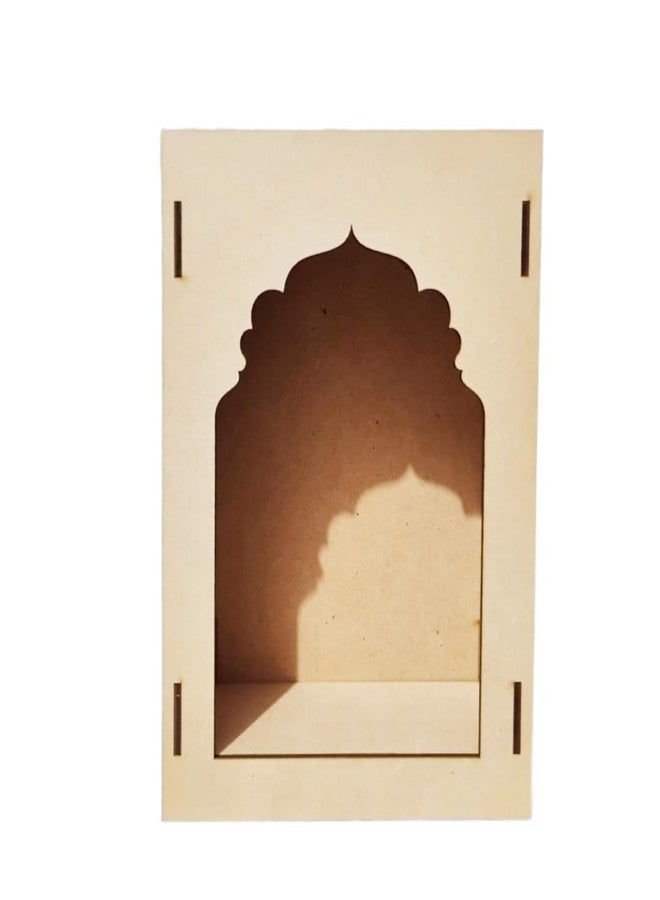 LET'S DIY Plain Jharokha MDF Cutout Box | DIY Art & Craft Kit | Wall Hanging Decor | Festival Gift | Wedding Decoration | Customizable Creative Craft Project - Image 2
