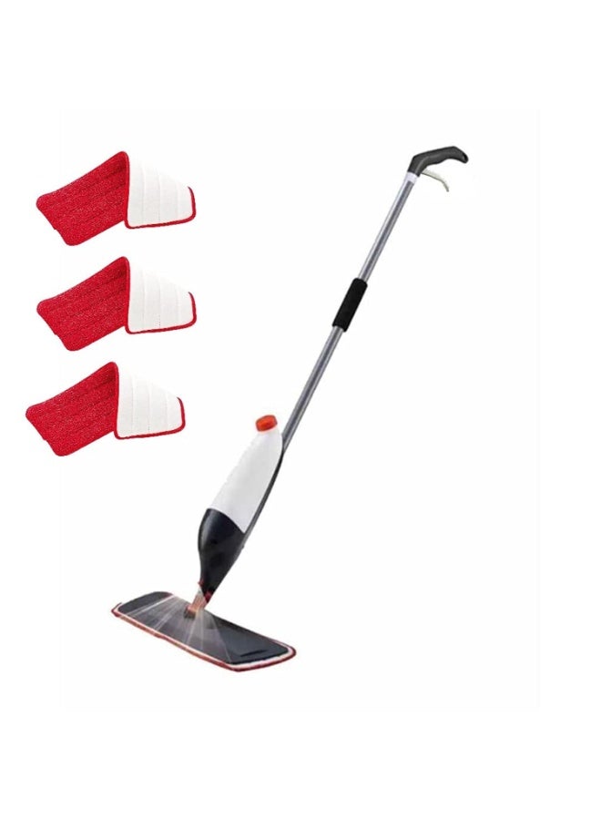 4 Piece Handheld Floor Cleaning Spray Mop With Towels Set Multicolor 110cm  - Image 1