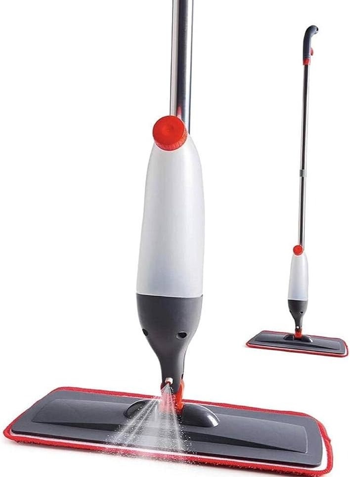 4 Piece Handheld Floor Cleaning Spray Mop With Towels Set Multicolor 110cm  - Image 2