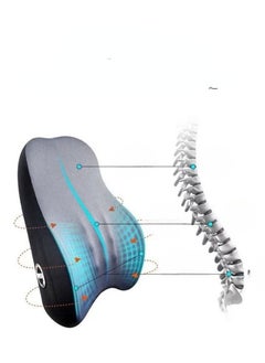 Generic Lumbar Comfortable  Support Pillow for Car Chair Back Support for Back Pain Relief Portable Back Support Pillow for Chair Memory Foam and Ergonomic Design  - Image 2