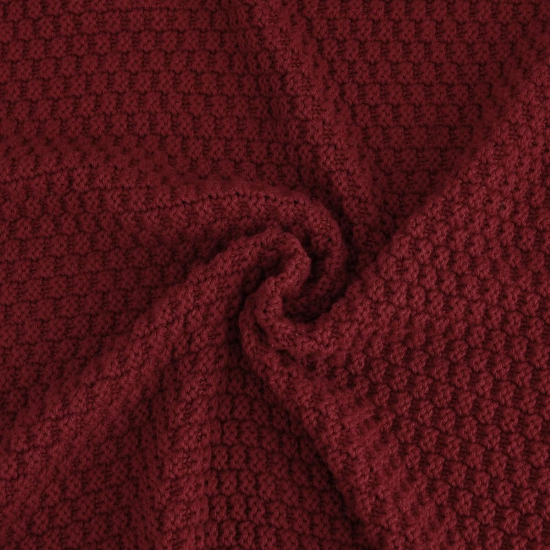 Longhui bedding لحاف لونغهوي المحبوك للكنبة، دافئ، قابل للغسيل بالماكينة، مصنوع من 100% قطن، وزن ثقيل 4 رطل، مقاس 60 × 80 بوصة، مع حقيبة غسيل. - Image 3