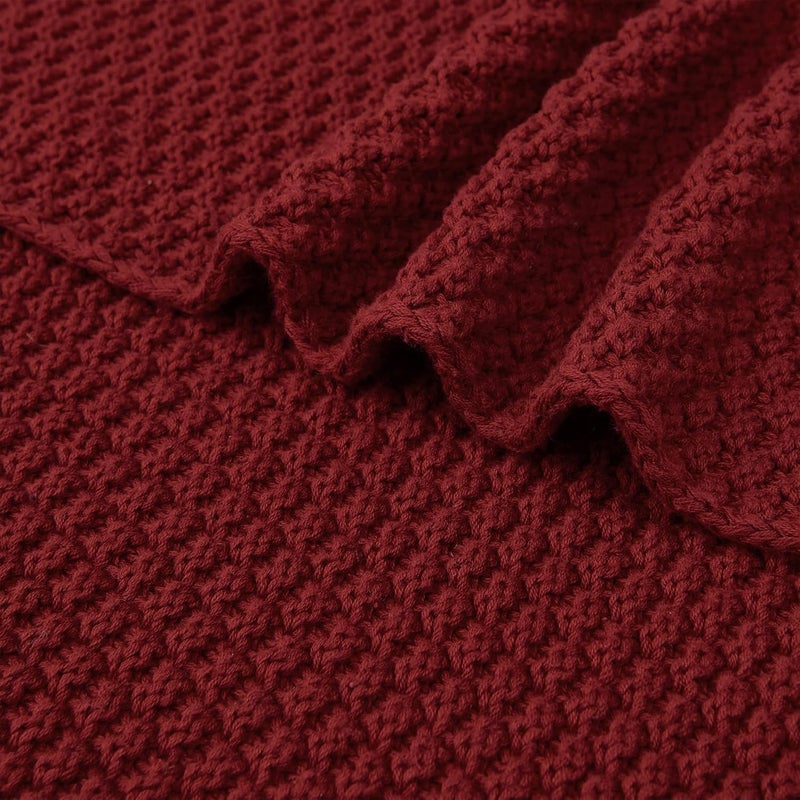 Longhui bedding لحاف لونغهوي المحبوك للكنبة، دافئ، قابل للغسيل بالماكينة، مصنوع من 100% قطن، وزن ثقيل 4 رطل، مقاس 60 × 80 بوصة، مع حقيبة غسيل. - Image 4