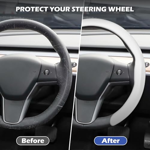 Frani Nappa Leather Steering Wheel CoverUniversal Fit 15 InchPremium NonSlip Breathable Comfort Grip for Cars Trucks SUVsAntiSlip Durable Interior Upgrade White - Image 3