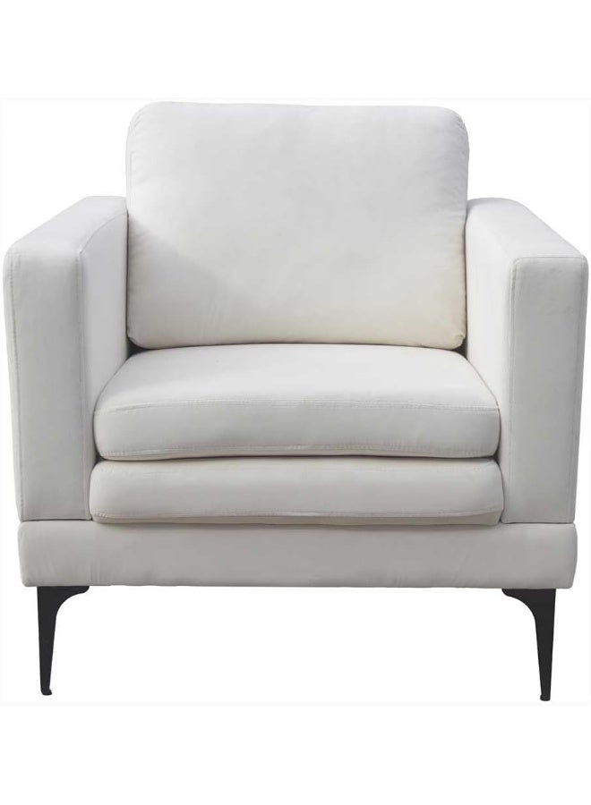 Comfynest Comfynest Turner 1Seater Fabric Sofa With 2Year Warranty 86X83X88Cm White - Image 1