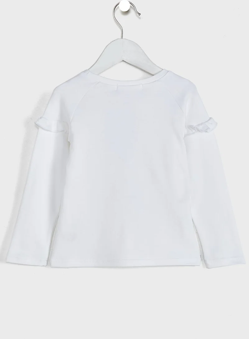Babybol Kids Printed Frill T-Shirt & Skirt Set