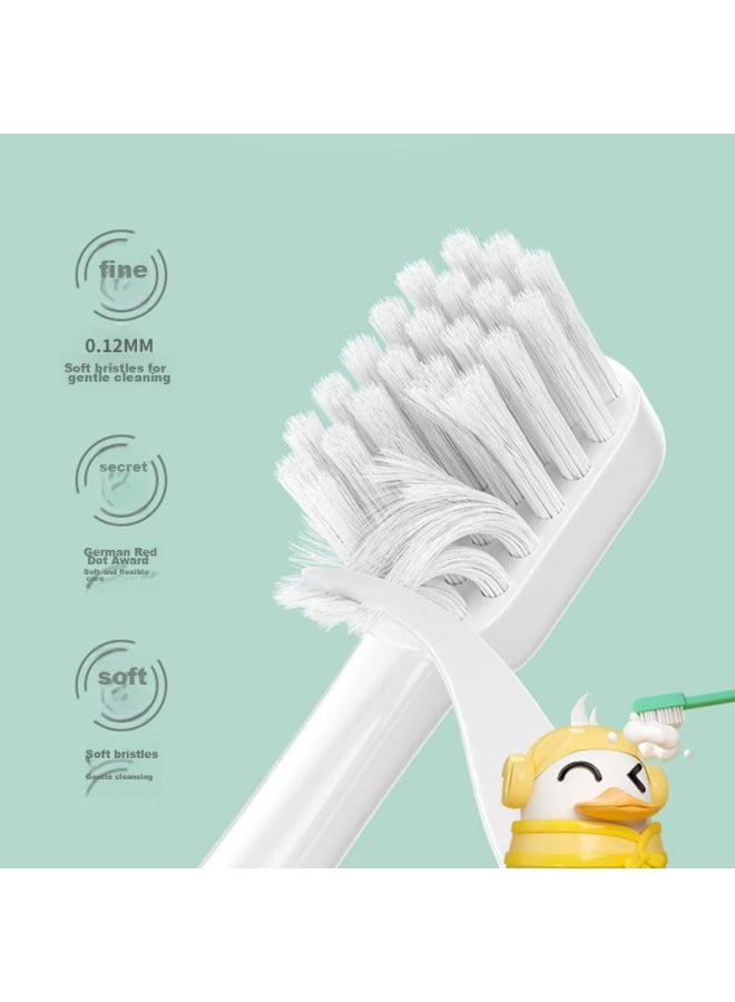 Bao Shi Baoshi Children's Toothbrush, Baby Soft Bristle Toothbrush, Oral Cleaning With Base Suction Cup, Training Soft Bristle Toothbrush, 6-piece Set - Image 4