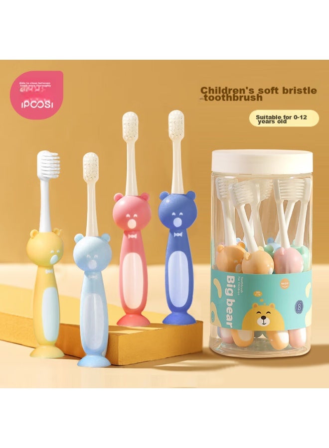Bao Shi Baoshi Children's Toothbrush, Baby Soft Bristle Toothbrush, Oral Cleaning With Base Suction Cup, Training Soft Bristle Toothbrush, 6-piece Set - Image 1