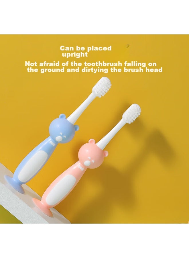Bao Shi Baoshi Children's Toothbrush, Baby Soft Bristle Toothbrush, Oral Cleaning With Base Suction Cup, Training Soft Bristle Toothbrush, 6-piece Set - Image 2
