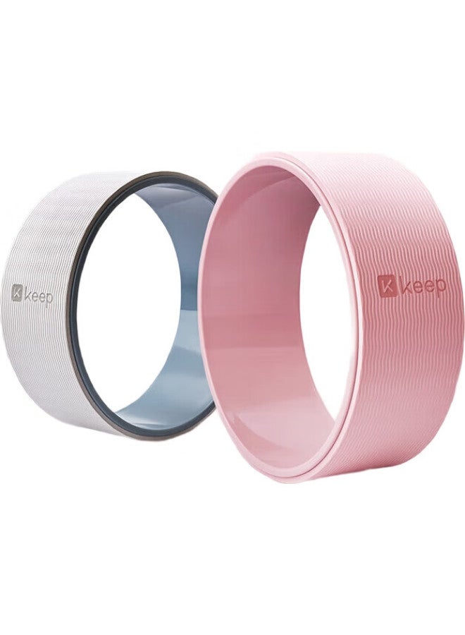 Keep Yoga Wheel, Beginner'S Backbend Yoga Ring, Fitness Pilates Circle For Back Opening, High Stability Support, Pink/Gray - Image 1