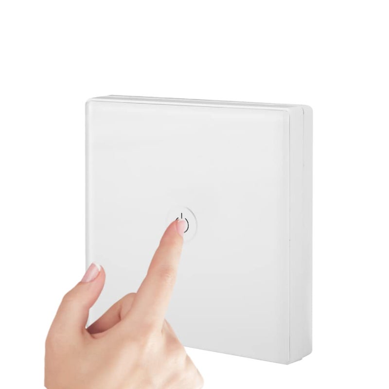 klarako 1 Way Wireless Remote Control Wall Switch Panel, RFID Light Household Switch Seat Belt Smart Home Receiver 12v(White) - Image 1