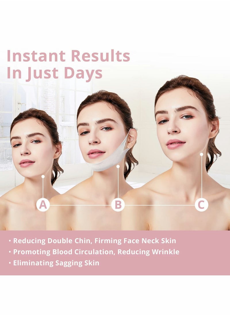 SYOSI - V-Shaped Slimming Face Mask, Double Chin Reducer Face Lift Tape, Jawline Shaper Chin Strap Neck Lift Tape V-Shaped Face Lifting Mask for Firming and Tightening Skin - Image 1