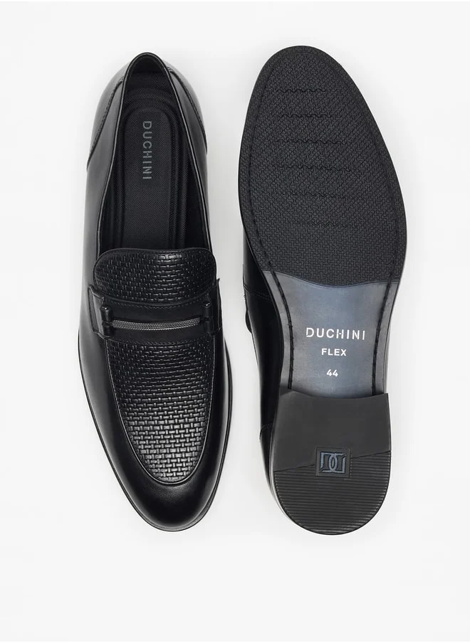 دوتشيني Men's Textured Slip-On Loafers