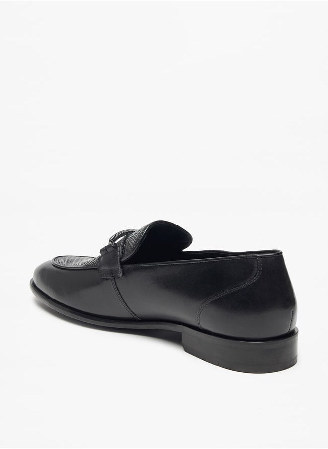 DUCHINI Men's Textured Slip-On Loafers  - Image 2