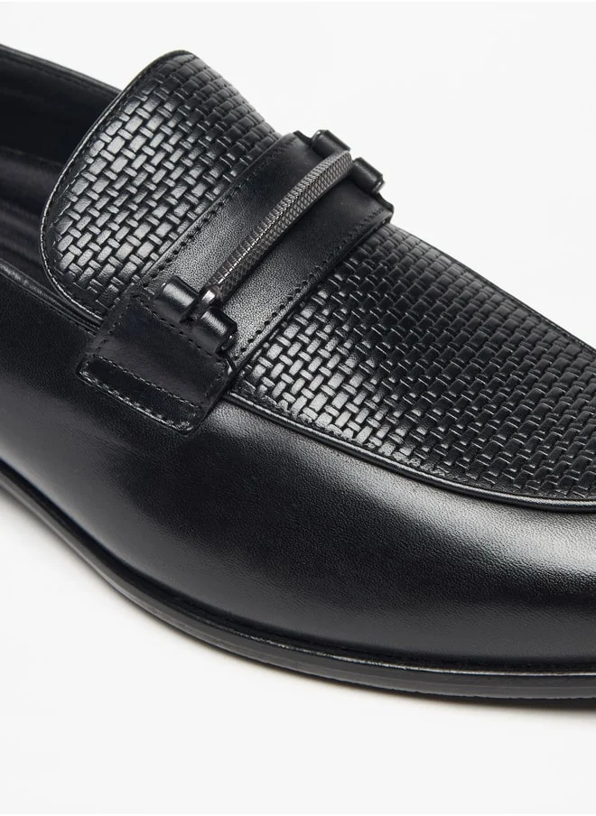 دوتشيني Men's Textured Slip-On Loafers