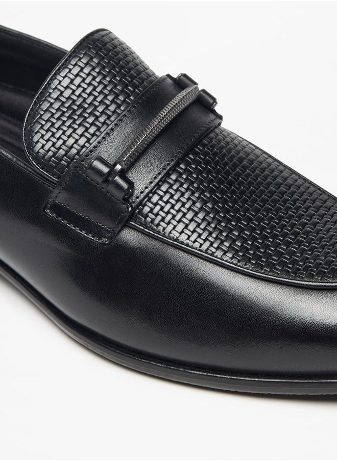 DUCHINI Men's Textured Slip-On Loafers  - Image 5