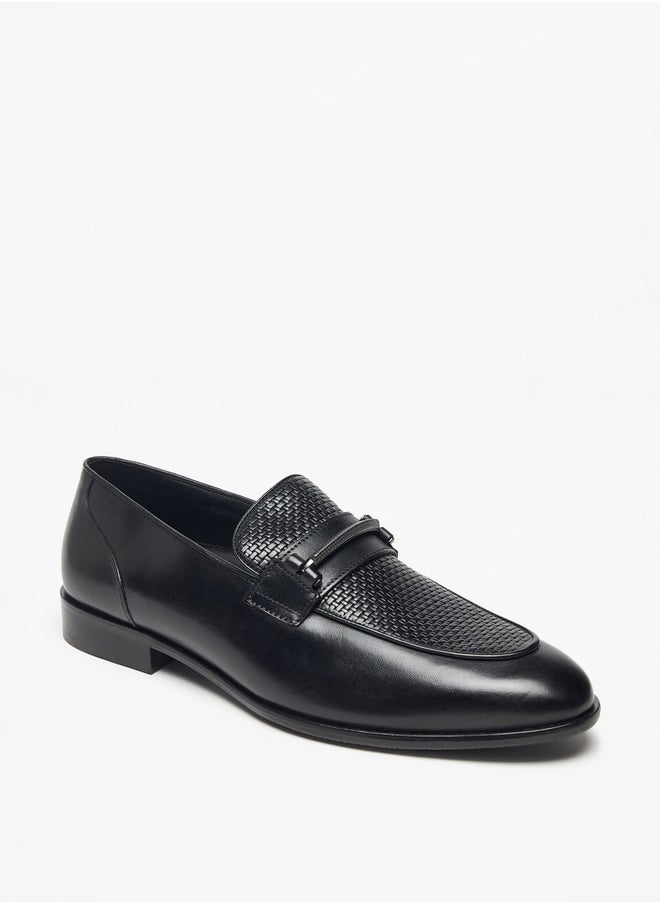 DUCHINI Men's Textured Slip-On Loafers  - Image 1