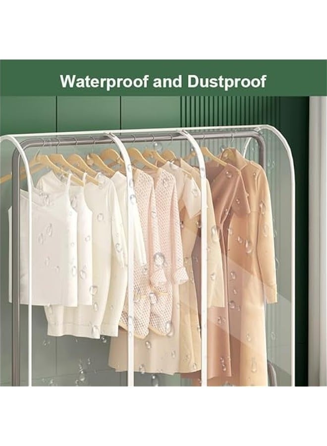MIXDE Hanging Garment Bags,Extra Large Clear Garment Rack Cover,Dustproof Waterproof Storage Bag For Wardrobe With Full Zipper,120x50x150cm ﻿ - Image 3